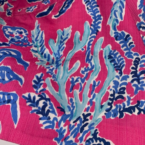 Lilly Pulitzer Adie Capri Pink Samba 4" Inseam Vintage Dobby Shorts - SIZE 0 - Picture 3 of 6